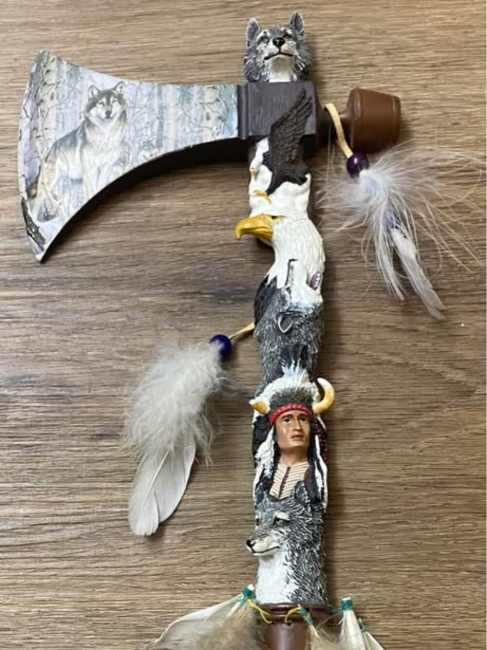 2004 Bradford Exchange Al Agnew "Season of the Wolf" Tomahawk Journey